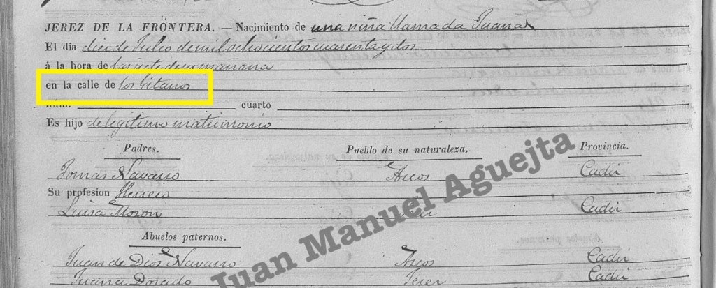 De la antigua calle ‘Jitanos’ de Jerez y la rama paterna de los ‘Agujetas’