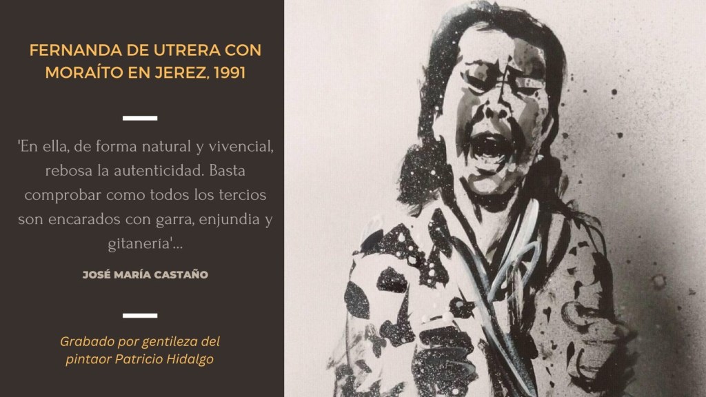 En recuerdo del paso de Fernanda de Utrera por la Fiesta de la Bulería de Jerez de 1991